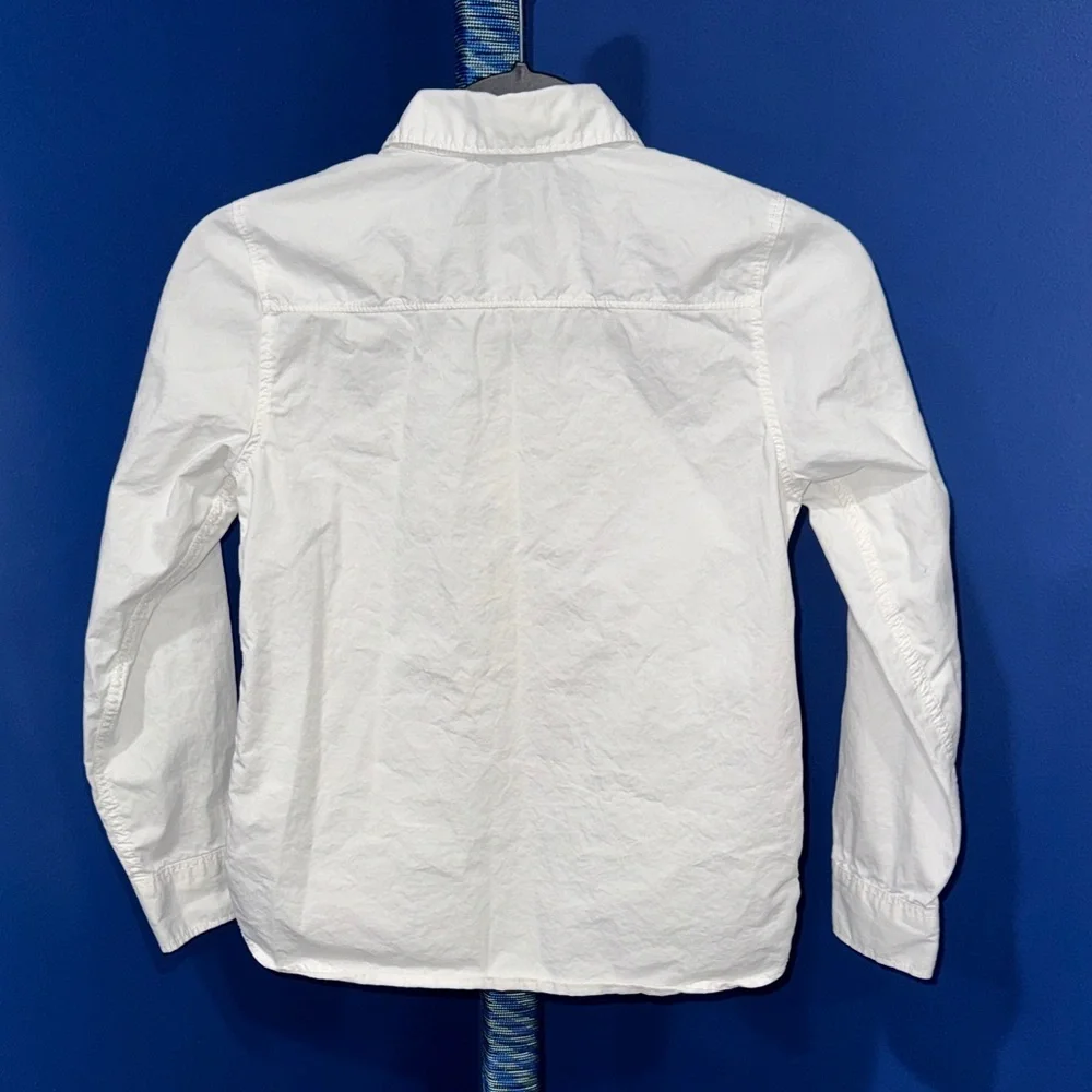 H & M- Classic White Long-Sleeve Button-Down Shirt Size 10 - Picture 4 of 16